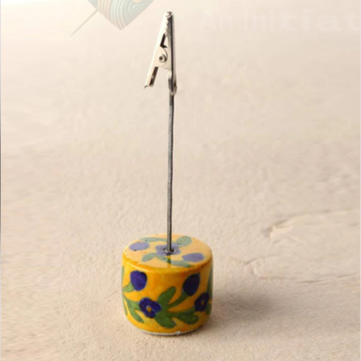 Blue Pottery Card Holder
